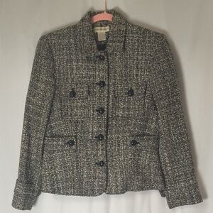 Worthington Black and White Tweed Blazer Size 8